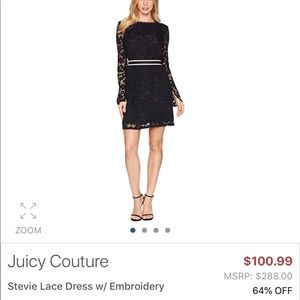 Juicy Couture Stevie Lace Dress w/ Embroidery